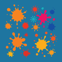 Fototapeta premium Versatile Vector Splashes, Blots & Stains Set for Creative Design.