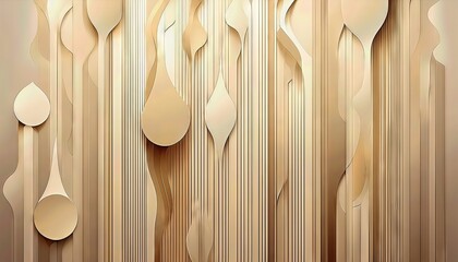 Vertical Light Beige Abstract Illustration A Symphony of Earthy Tones and Geometric Patterns Emanating Ethereal Energy