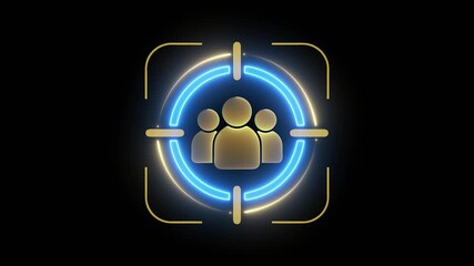 Digital marketing strategy and audience targeting concept on transparent background. Social media target audience, Social media advertising campaign, Digital marketing campaign.