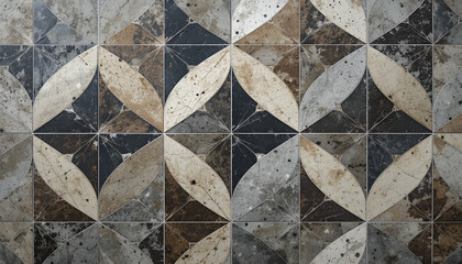 abstract geometric retro background, modern wallpaper design, cement texture,Ceramic kitchen or bathroom wall tile