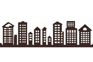 Cityscape Silhouette Illustration