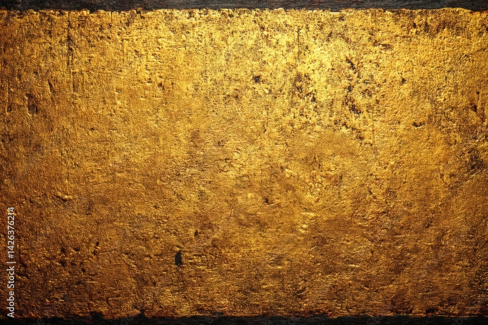 Poster golden texture with intricate detailing and rich tones visible in a close-up view