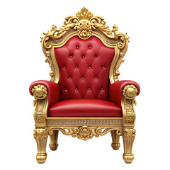 Royal throne isolated on white background
