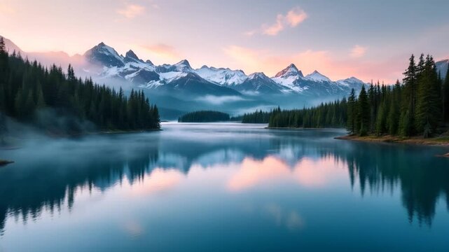 Eternal Serenity - Aerial Reflections of a Mountain Lake