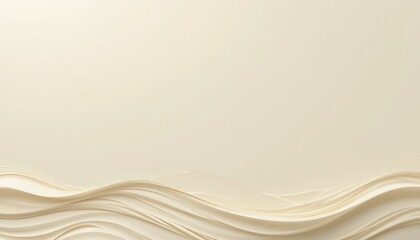 Obraz premium Flowing waves of creamy textures in a minimalist setting abstract art indoor soft light serene atmosphere
