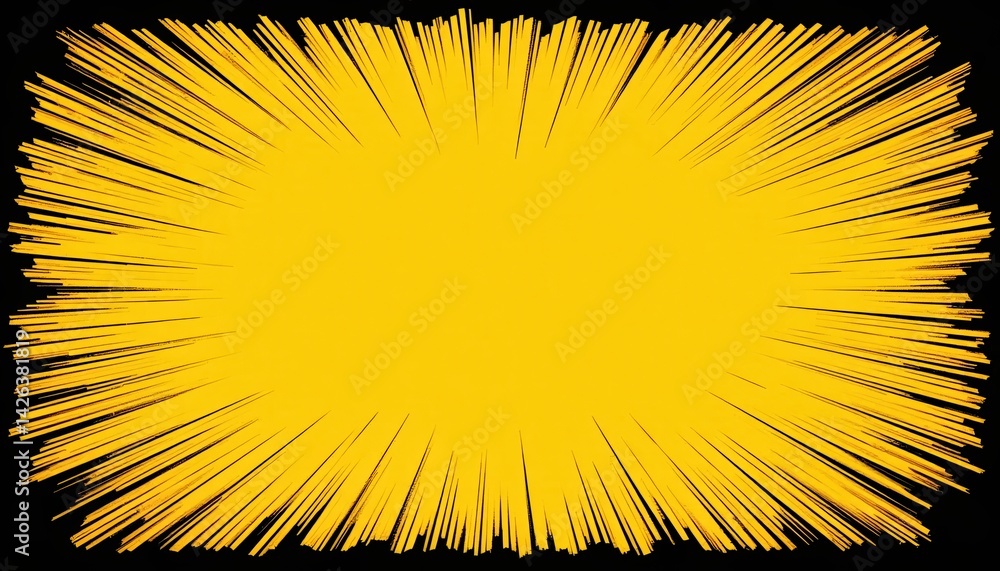 Poster Dynamic yellow burst action abstract display graphic design creative background energetic environment vibrant viewpoint visual concept for art and design