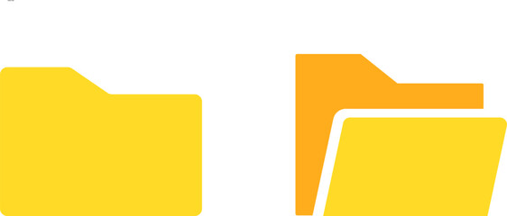 Folder icon set. Documents directory. Desktop icons. My computer PC shortcut signs. New eleven inspired
