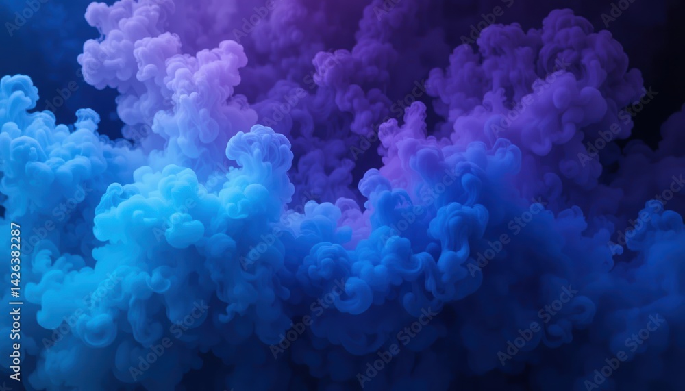 Poster dynamic abstract smoke patterns digital art colorful vaporous clouds ethereal environment close-up v