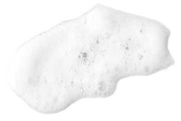 Realistic soap foam isolated on white background 
