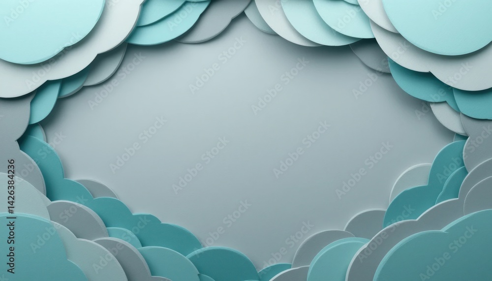 Poster dynamic cloud formation graphic abstract design digital art contemporary style top-down view visual 