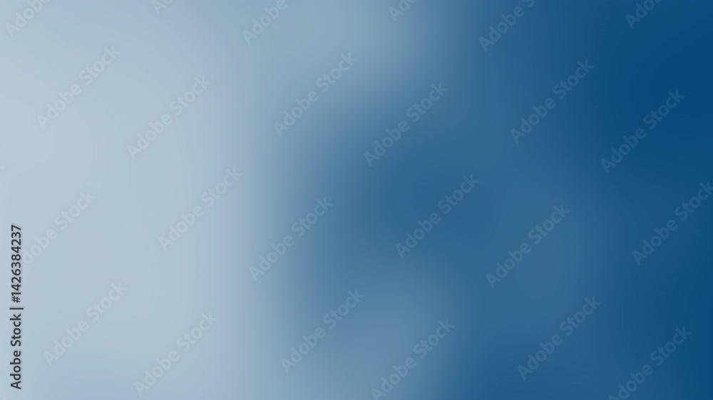 Poster a smooth gradient blending light and deep blue tones, creating a calming abstract background.