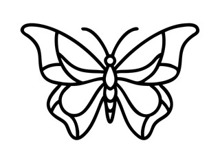 butterfly tattoo vector illustration
