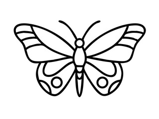 butterfly tattoo vector illustration