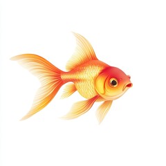 Orange Goldfish Swimming