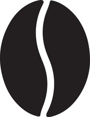 Minimalist Vector Illustration Of A Coffee Bean Isolated On White Background