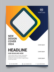  Modern Business Flyer Design Template 2024 | Corporate Brochure Layout with Geometric Shapes