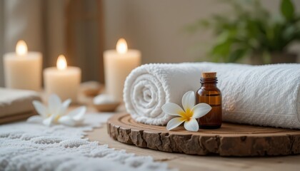 Spa Day Serenity:  Relaxing Ambiance with Essential Oils and Soft Towels