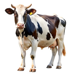 Dairy cow isolated on white background