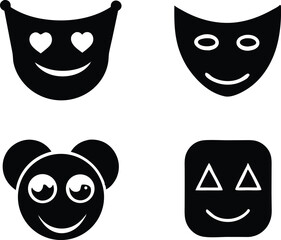 Hilarious Cartoon Eyes and Funny Facial Icons, Set of Goofy Cartoon Faces and Expressions, Funny Cartoon Eyes and Faces , Whimsical Cartoon Eyes and Face Elements, smile, emotion, wow, happy reaction.