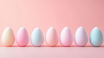 Rows of homemade marshmallow eggs in pastel shades with sugar coating