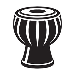 Tabla silhouette, sacred sounds of classical beats – Tabla illustration – Minimalist Tabla vector – Musical instrument silhouette

