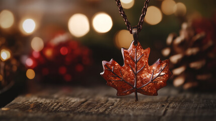 Vibrant Maple Leaf Cookie with Red and White Icing, Festive Canadian Day Atmosphere with Blurred Flag Bunting