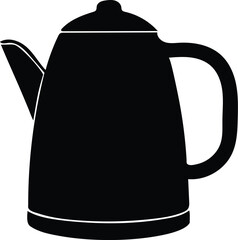 electric kettle silhouette vector illustration