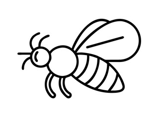 bee on white background