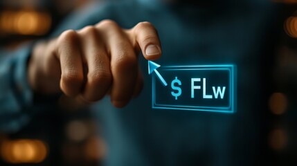 Financial Growth Concept Digital Illustration Business Success Money Flow Increase Wealth Upward Trend Financial Market Investment Strategy Modern Technology Innovation Digital Currency Fintech       