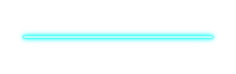 Cyan Blue Neon Long Glowing Line – Bright Electric Effect – Isolated on Transparent Background for Digital Design