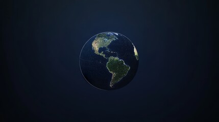 Fototapeta premium A global communication technology and telecommunication financial network encircles planet Earth, captured in a blue tone image