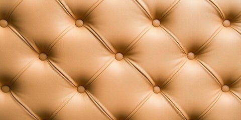 Fototapeta premium Beige Tufted Upholstery with Subtle Textured Pattern