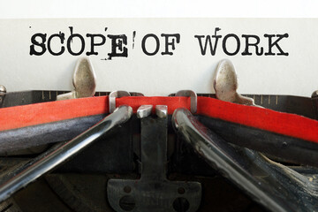 Scope of work is shown as business concept