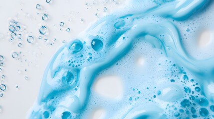 Blue Gel Bubbles Texture Background.