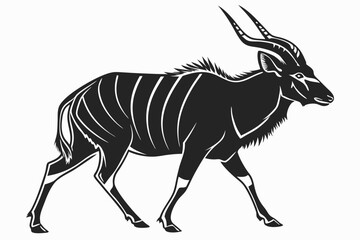 eland sihouette black vector