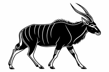 eland sihouette black vector