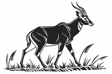 eland sihouette black vector