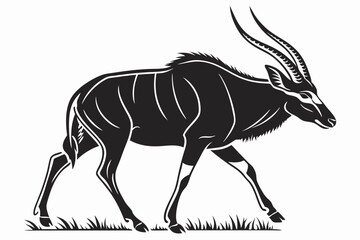 eland sihouette black vector