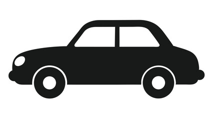 Fototapeta premium Car ilhouetteCar vector flat cartoon cars and transportation Illustration ilhouette White Background
