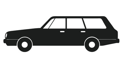 Fototapeta premium Car ilhouetteCar vector flat cartoon cars and transportation Illustration ilhouette White Background