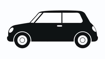 Fototapeta premium Car ilhouetteCar vector flat cartoon cars and transportation Illustration ilhouette White Background