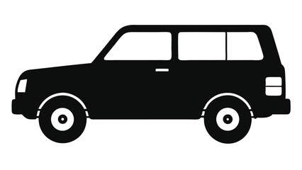 Car ilhouetteCar vector flat cartoon cars and transportation Illustration ilhouette White Background
