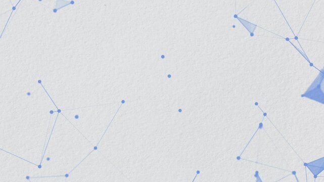 blue and white background 4k resolution lines and Dots on paper video motion background technology backdrop network concept animated molecular texture background with copy space