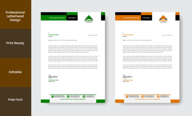 Professional Letterhead Design Template