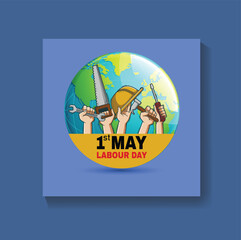May 1st International Labor Day poster background design
