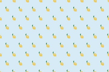 seamless lemon pixel art textile fabric  geometric pattern