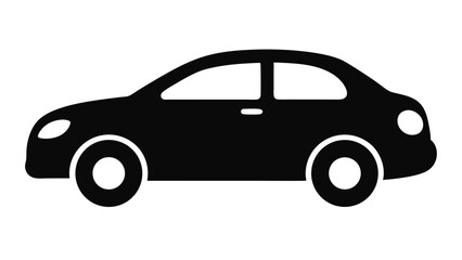 Fototapeta premium Car ilhouetteCar vector flat cartoon cars and transportation Illustration ilhouette White Background