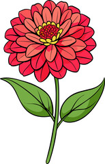 Vibrant Floral Vector Illustration: Artwork, Icon, and Flat Flower Design.