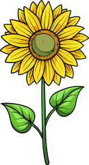 Vibrant Floral Vector Illustration: Artwork, Icon, and Flat Flower Design.