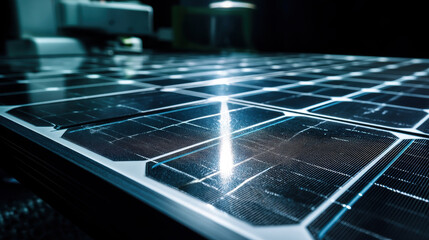 US solar cell tariff, Shining solar cell panels reflect light beautifully while showcasing importance of solar energy
